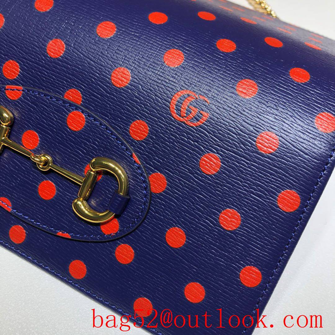 Gucci Horsebit 1955 navy chain woc Wallet Purse