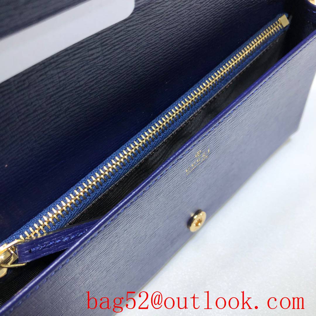 Gucci Horsebit 1955 navy chain woc Wallet Purse