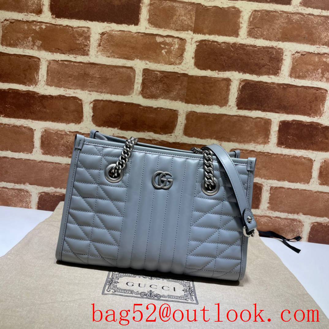 Gucci GG Marmont gray Small Real Leather shoulder Bag purse