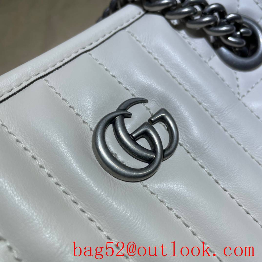 Gucci GG Marmont cream Small Real Leather shoulder Bag purse