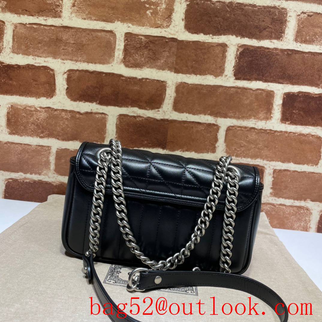 Gucci GG Marmont small black Real Leather Shoulder Bag