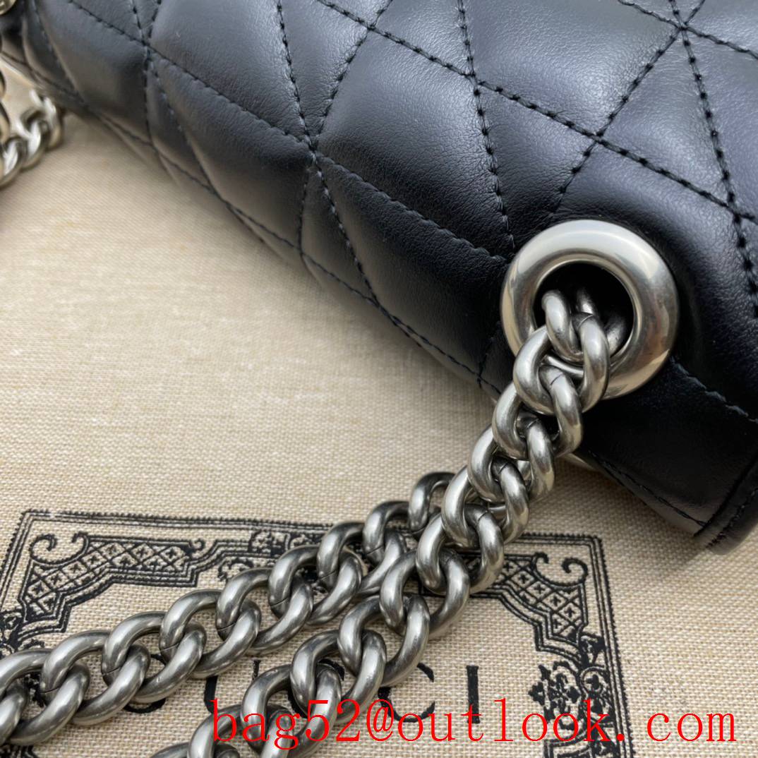 Gucci GG Marmont small black Real Leather Shoulder Bag