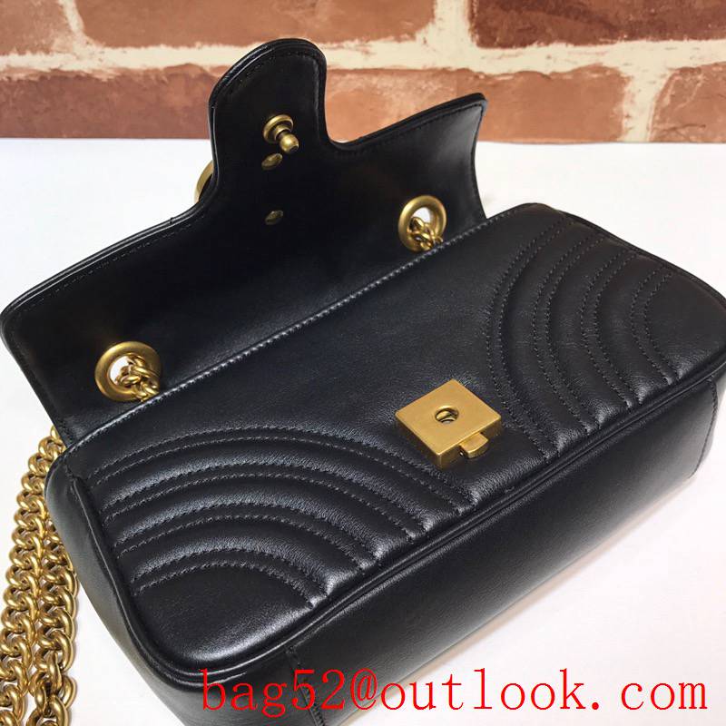 Gucci GG Marmont small black Real Leather Shoulder Bag