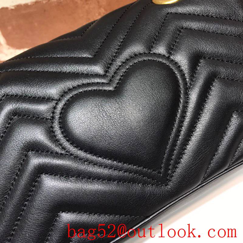 Gucci GG Marmont small black Real Leather Shoulder Bag