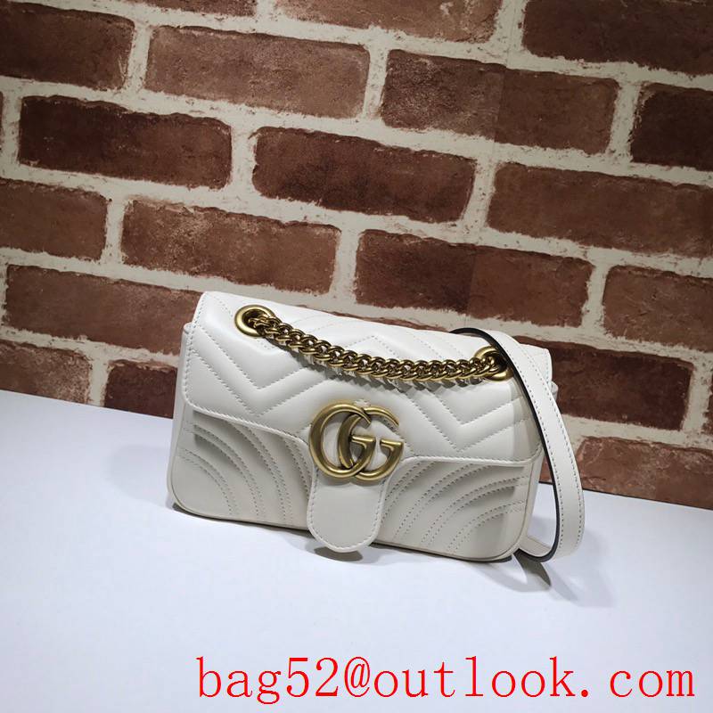 Gucci GG Marmont small cream Real Leather Shoulder Bag