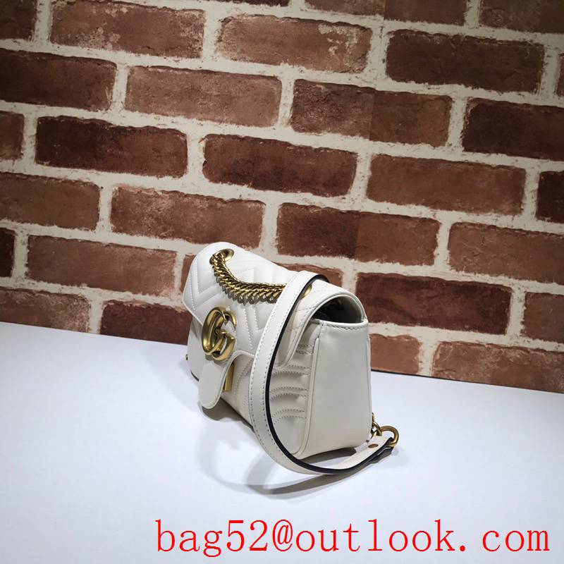 Gucci GG Marmont small cream Real Leather Shoulder Bag