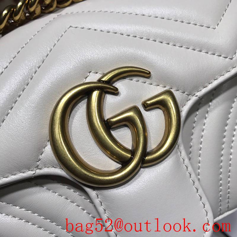 Gucci GG Marmont small cream Real Leather Shoulder Bag