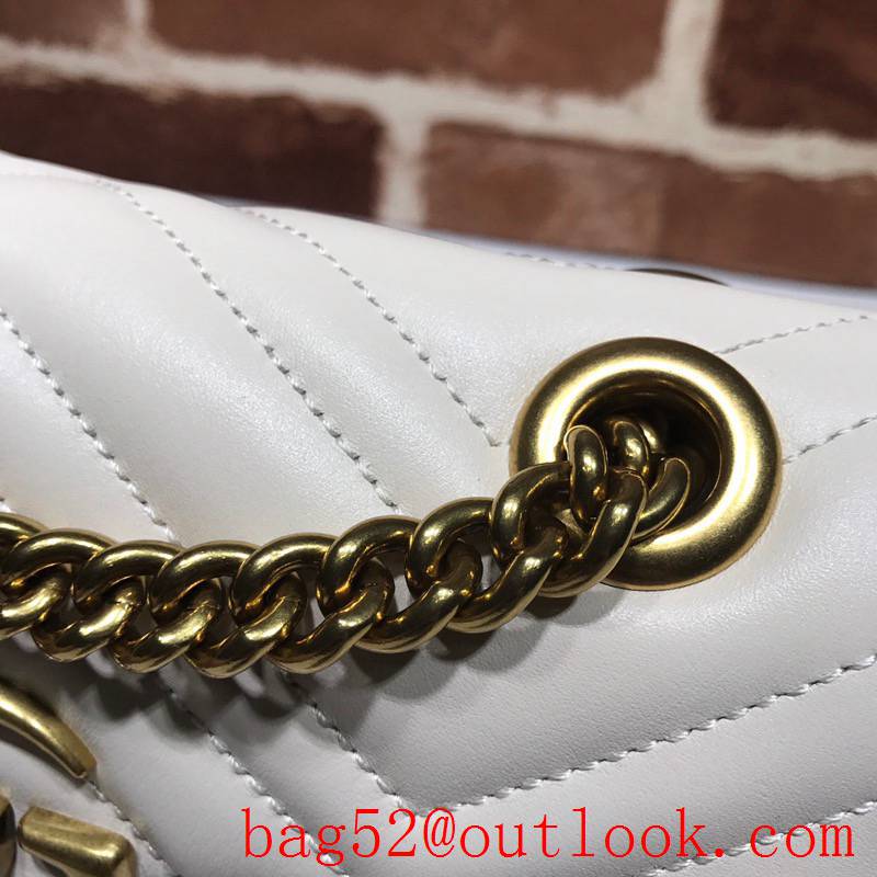 Gucci GG Marmont small cream Real Leather Shoulder Bag