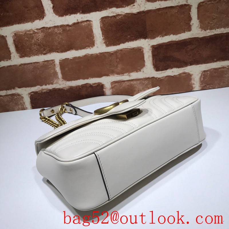 Gucci GG Marmont small cream Real Leather Shoulder Bag