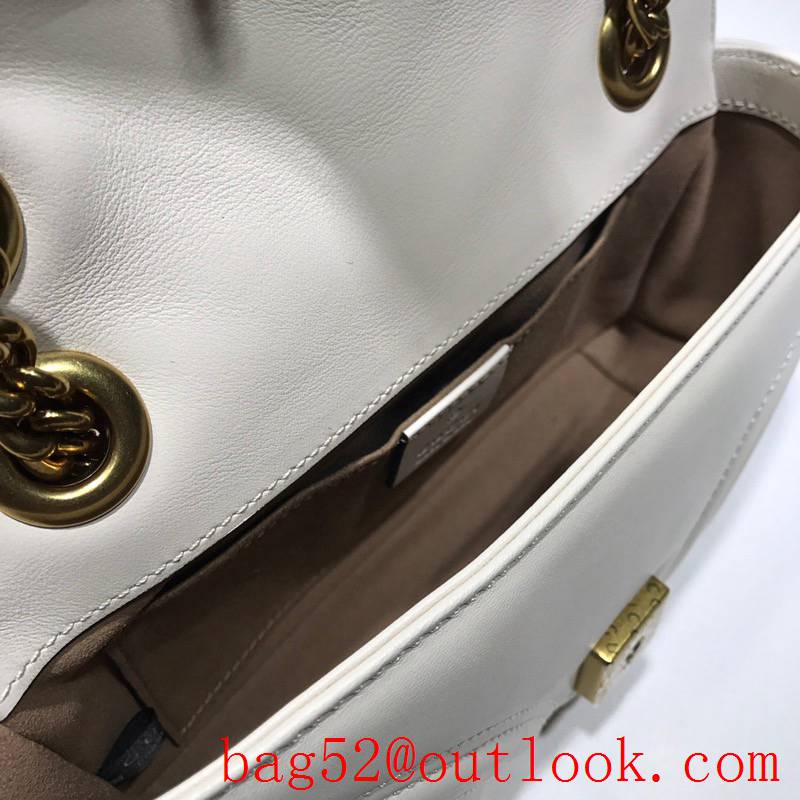 Gucci GG Marmont small cream Real Leather Shoulder Bag