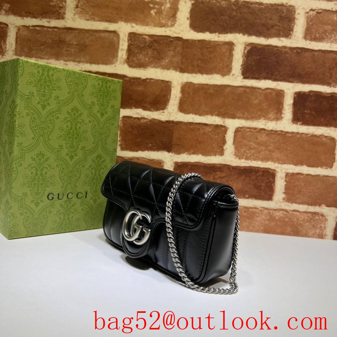 Gucci GG Marmont Nano Mini chain black Shoulder Bag