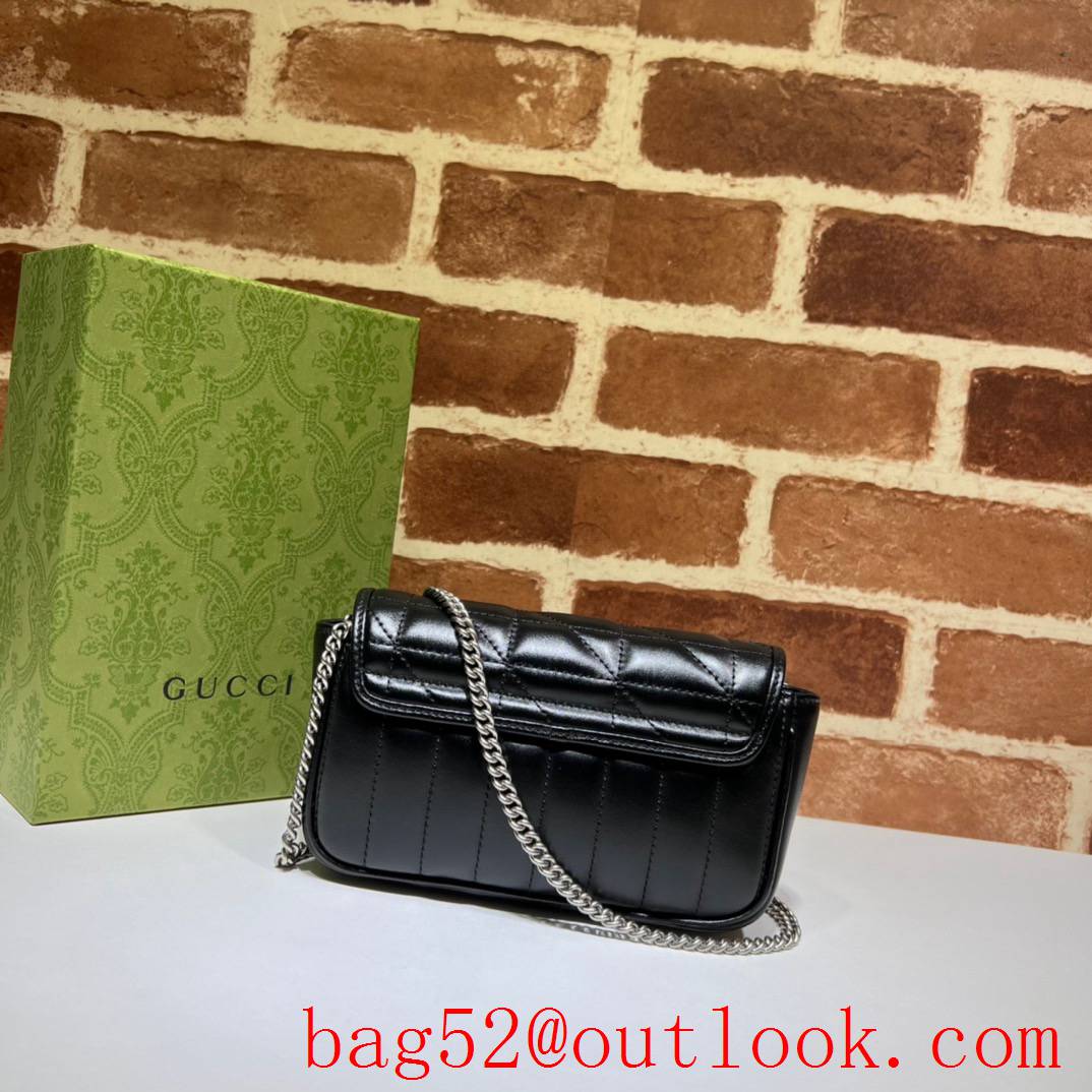 Gucci GG Marmont Nano Mini chain black Shoulder Bag