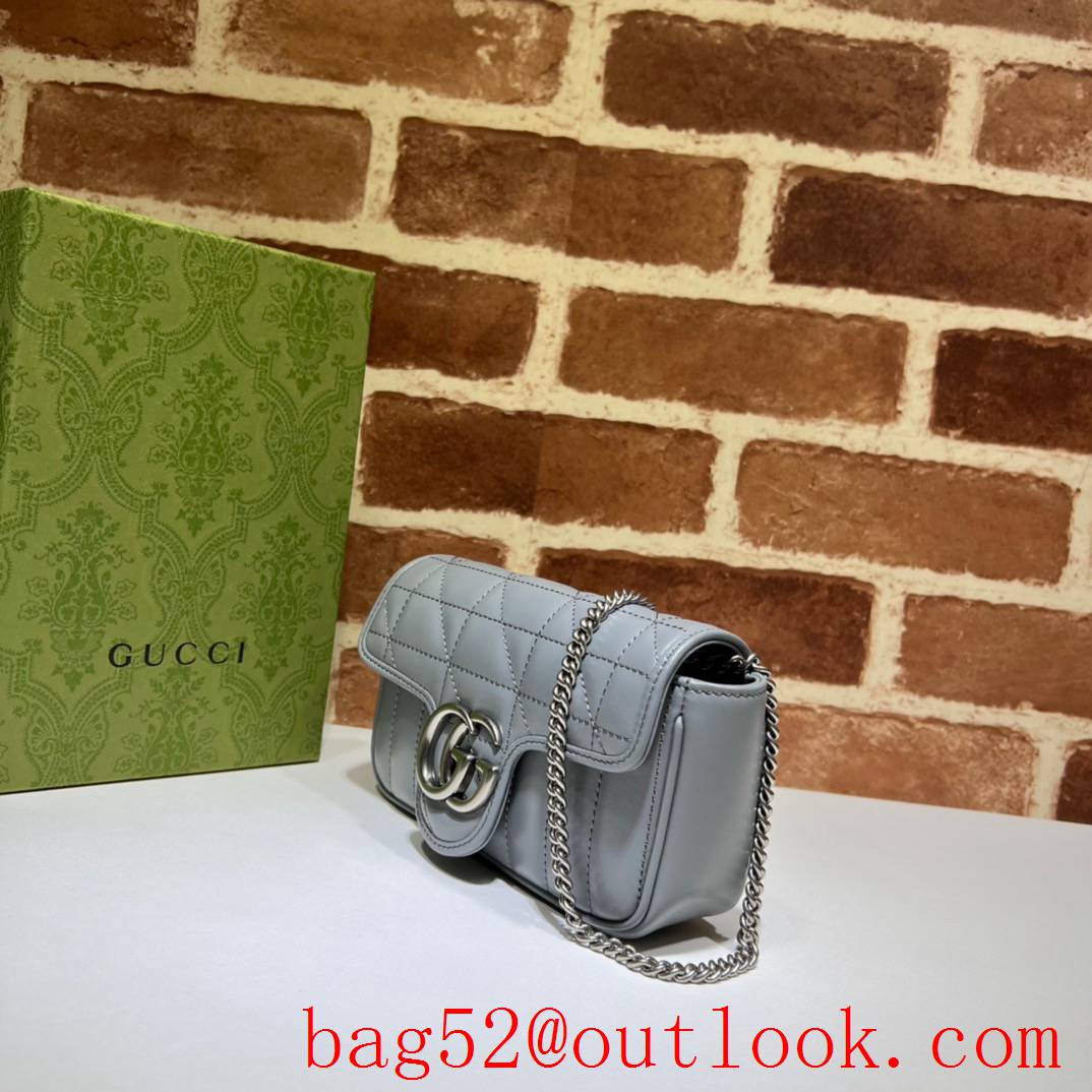 Gucci GG Marmont Nano Mini chain gray Shoulder Bag