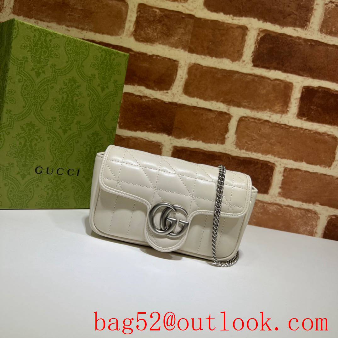 Gucci GG Marmont Nano Mini chain cream Shoulder Bag