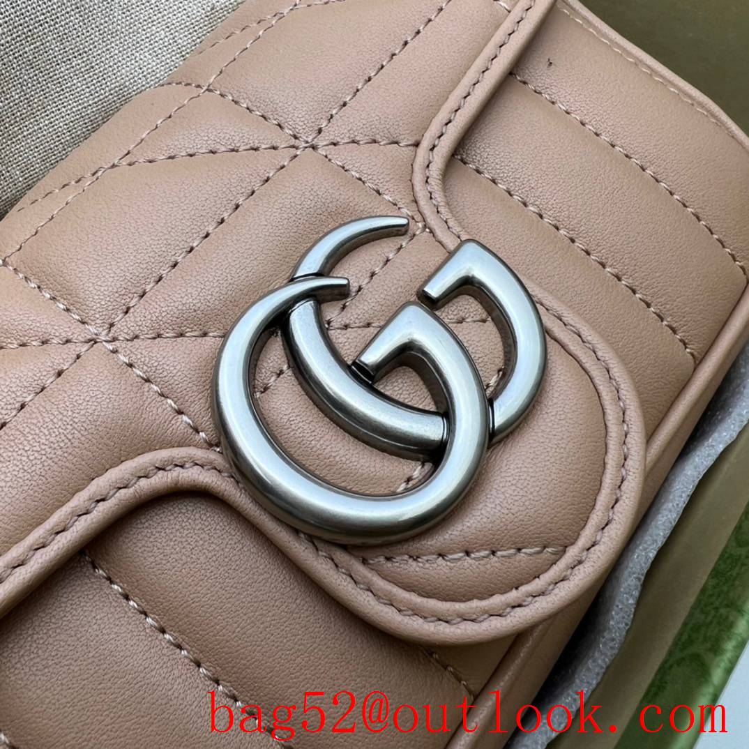 Gucci GG Marmont Nano Mini chain Apricot Shoulder Bag