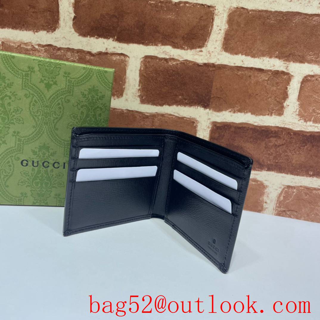 Gucci GG Men gray Card Holder short Wallet Purse