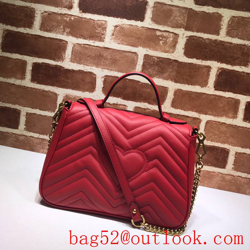 Gucci GG Marmont Small red Top Handle shoulder tote Bag