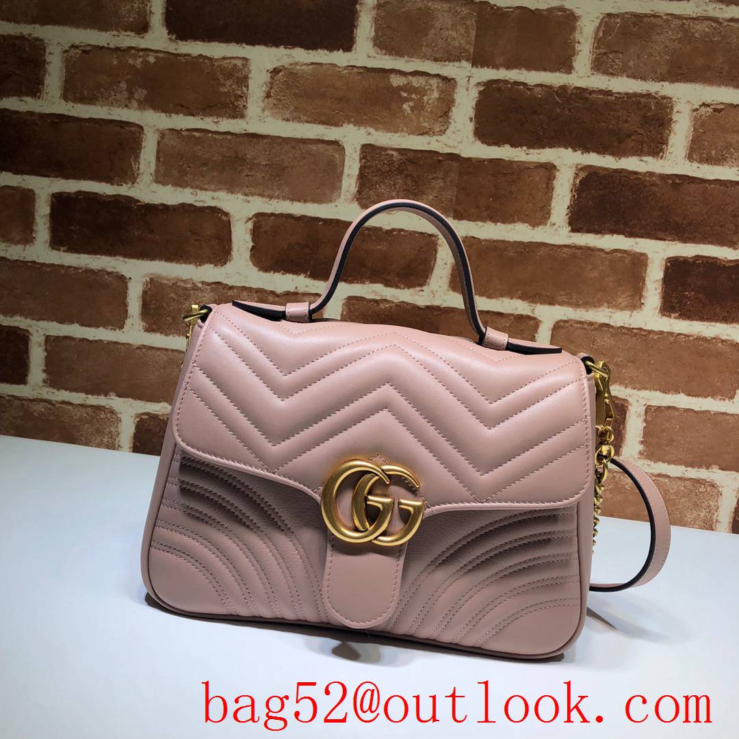 Gucci GG Marmont Small nude Top Handle shoulder tote Bag