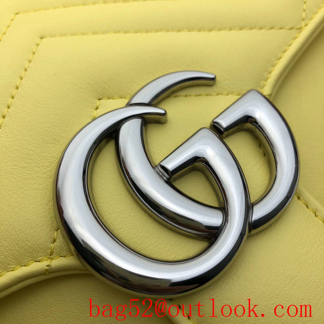 Gucci GG Marmont Small yellow Top Handle shoulder tote Bag