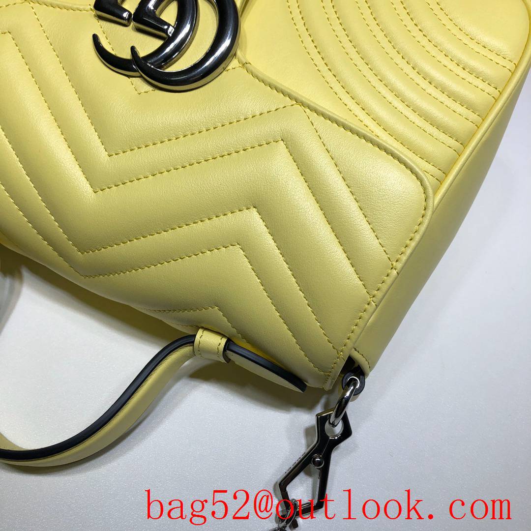 Gucci GG Marmont Small yellow Top Handle shoulder tote Bag