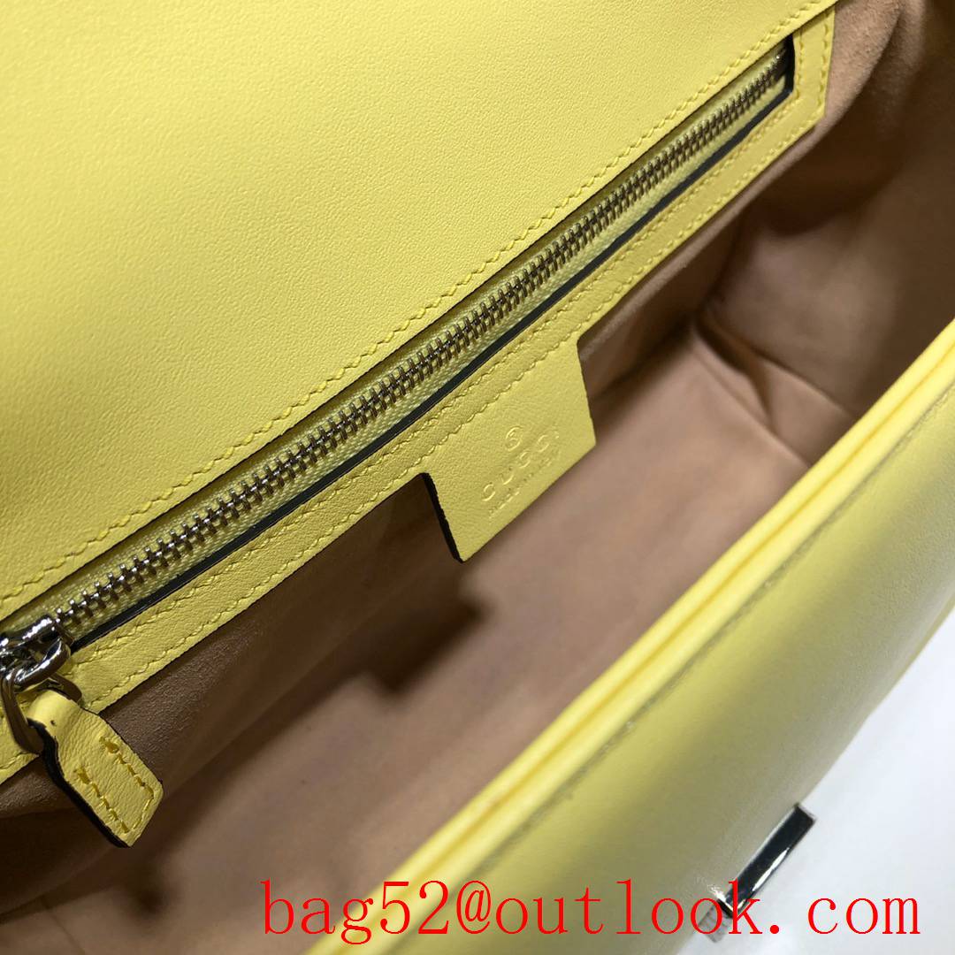 Gucci GG Marmont Small yellow Top Handle shoulder tote Bag