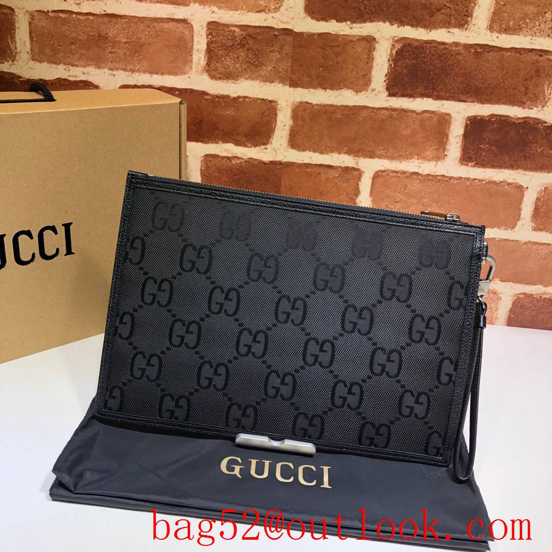 Gucci men Off the Grid black Clutch Purse Bag