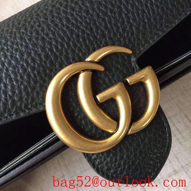 Gucci GG black calfskin Long Wallet Purse