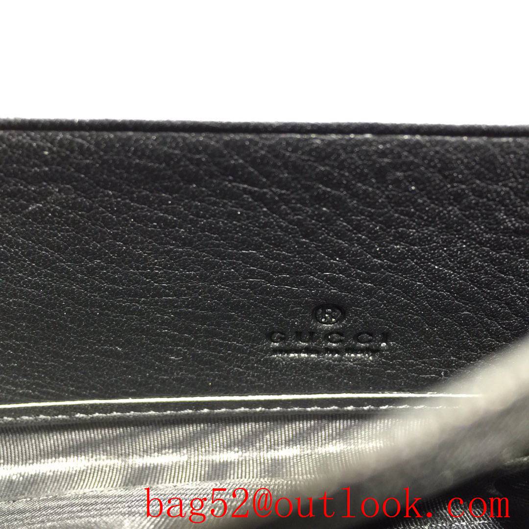 Gucci GG Signature black leather Zipper purse Wallet