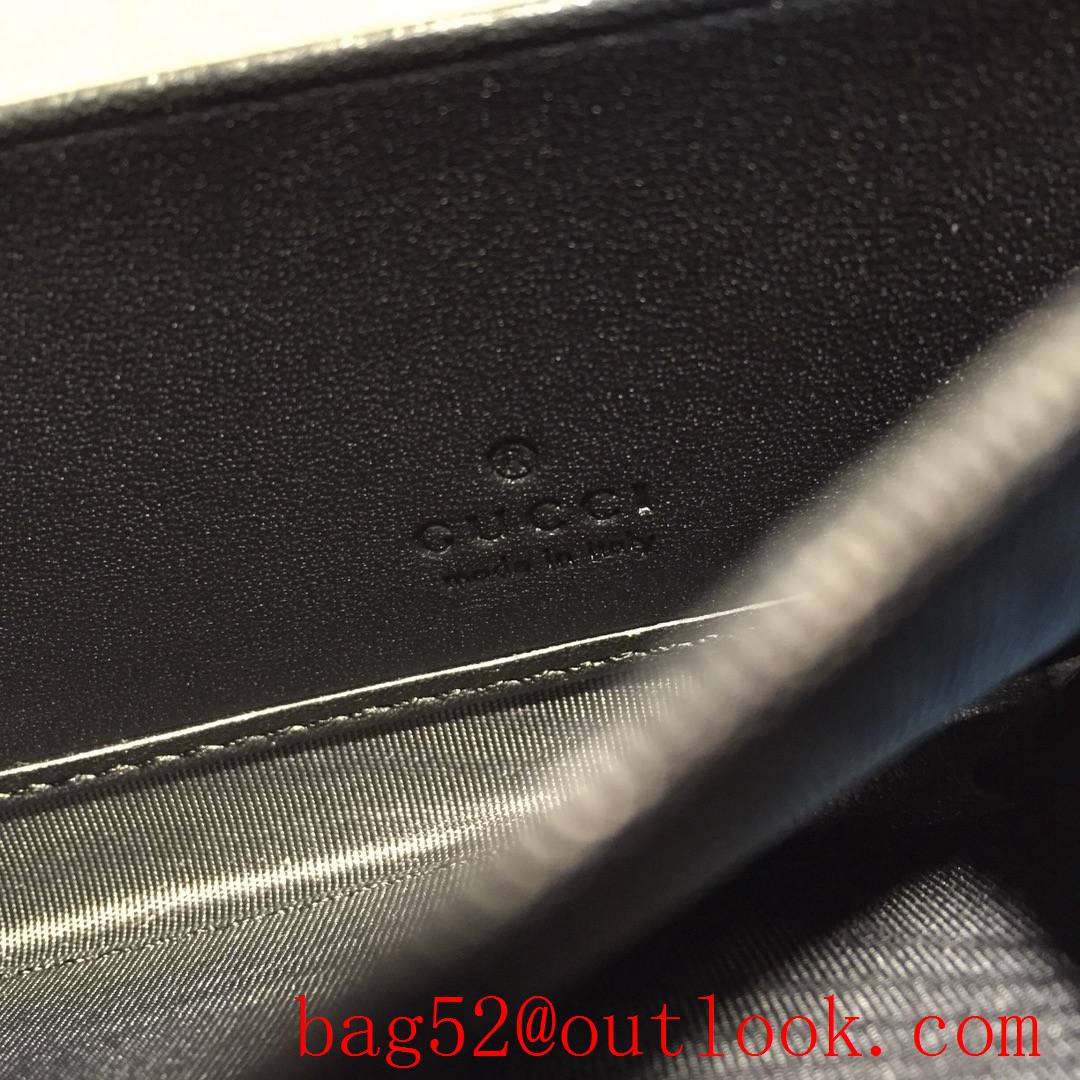 Gucci Ophidia black GG Signature calfskin Zipper Wallet Purse