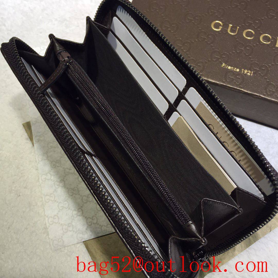 Gucci Ophidia GG men Supreme long Zipper purse Wallet