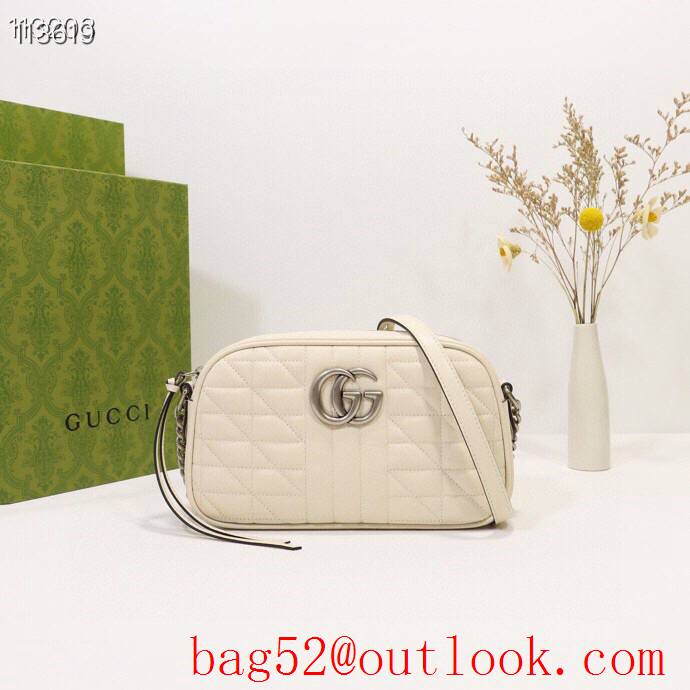Gucci GG Marmont cream Leather Small Shoulder Bag