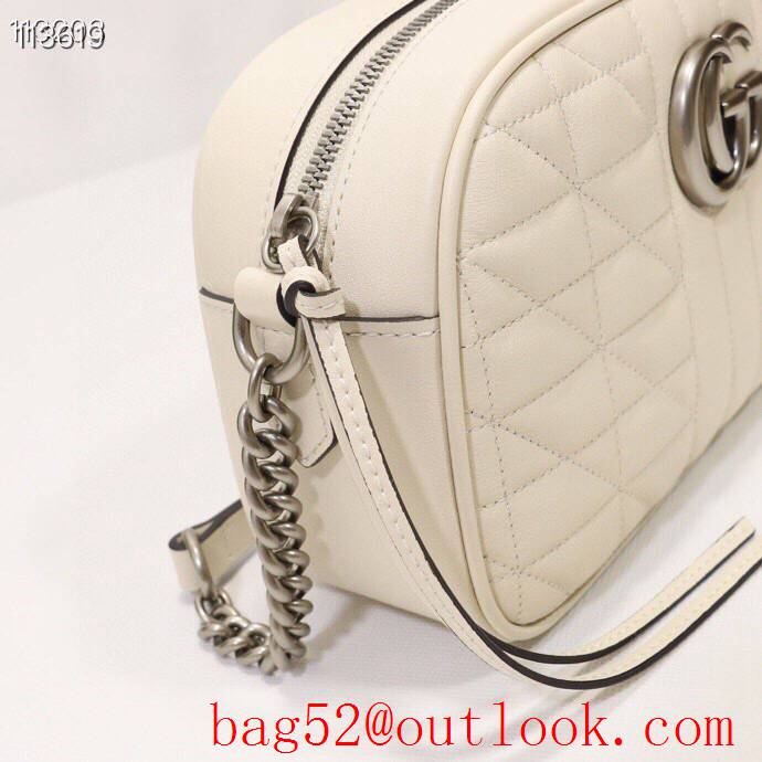 Gucci GG Marmont cream Leather Small Shoulder Bag  