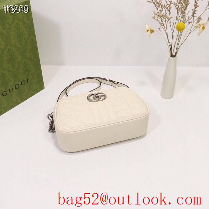 Gucci GG Marmont cream Leather Small Shoulder Bag  