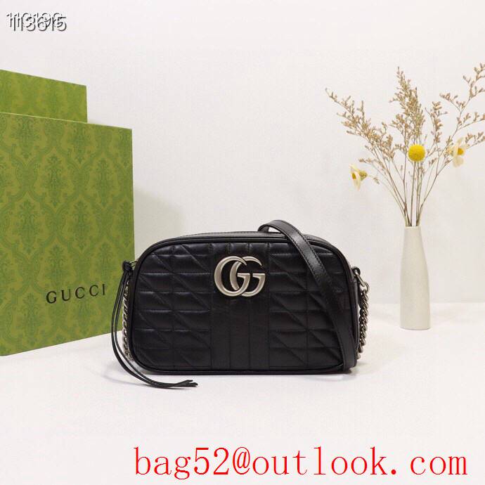 Gucci GG Marmont black Leather Small Shoulder Bag