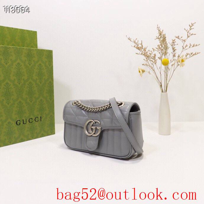 Gucci GG Marmont gray calfskin Mini Shoulder Bag