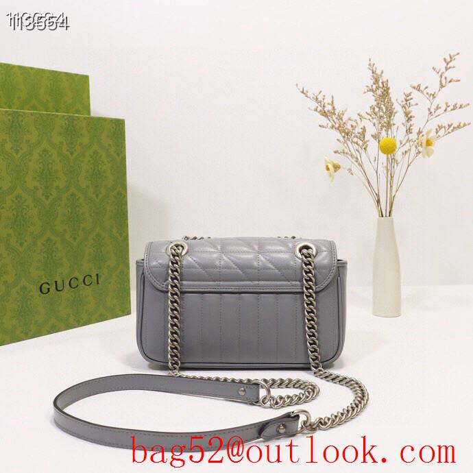 Gucci GG Marmont gray calfskin Mini Shoulder Bag