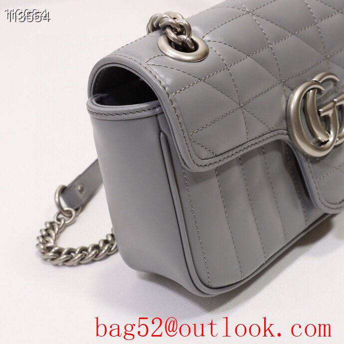 Gucci GG Marmont gray calfskin Mini Shoulder Bag