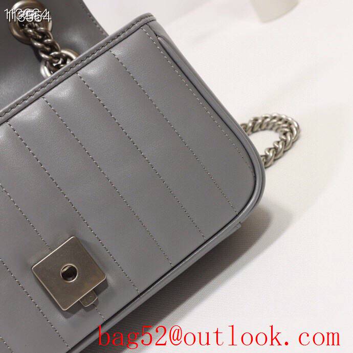 Gucci GG Marmont gray calfskin Mini Shoulder Bag