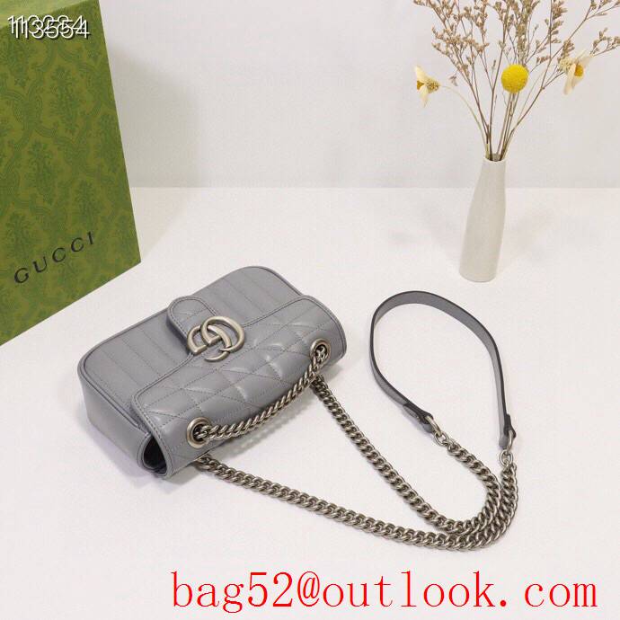 Gucci GG Marmont gray calfskin Mini Shoulder Bag