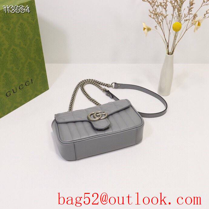 Gucci GG Marmont gray calfskin Mini Shoulder Bag