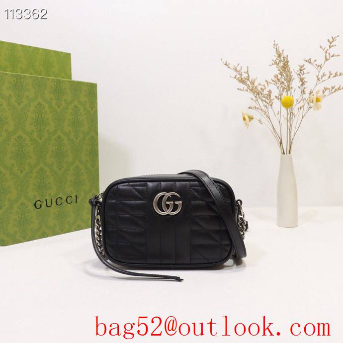 Gucci GG Marmont black calfskin Mini Camera Bag
