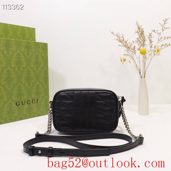 Gucci GG Marmont black calfskin Mini Camera Bag 