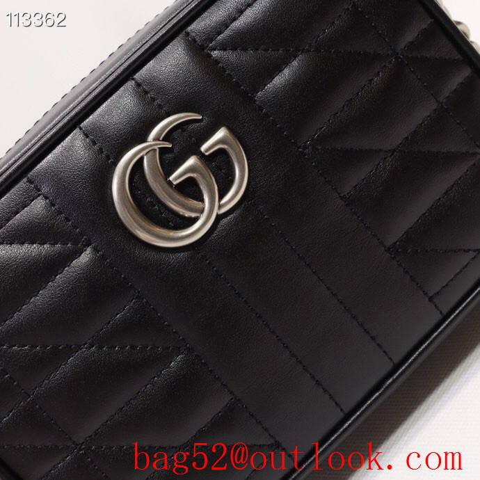 Gucci GG Marmont black calfskin Mini Camera Bag 