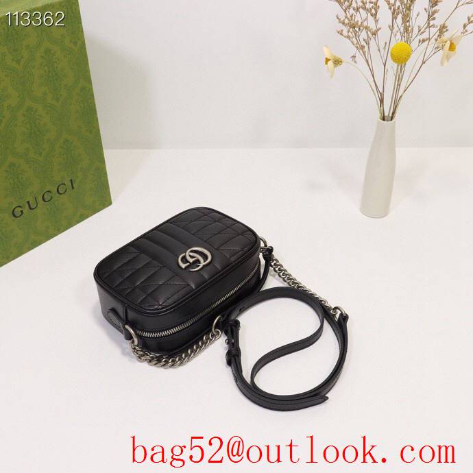 Gucci GG Marmont black calfskin Mini Camera Bag 