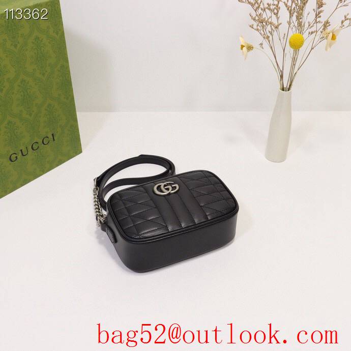 Gucci GG Marmont black calfskin Mini Camera Bag 