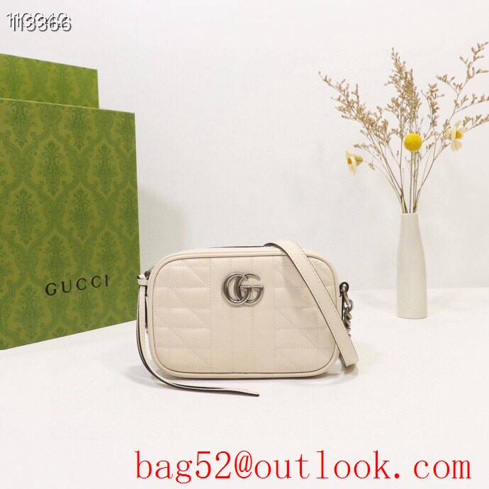 Gucci GG Marmont cream calfskin Mini Camera Bag