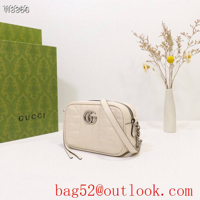 Gucci GG Marmont cream calfskin Mini Camera Bag 