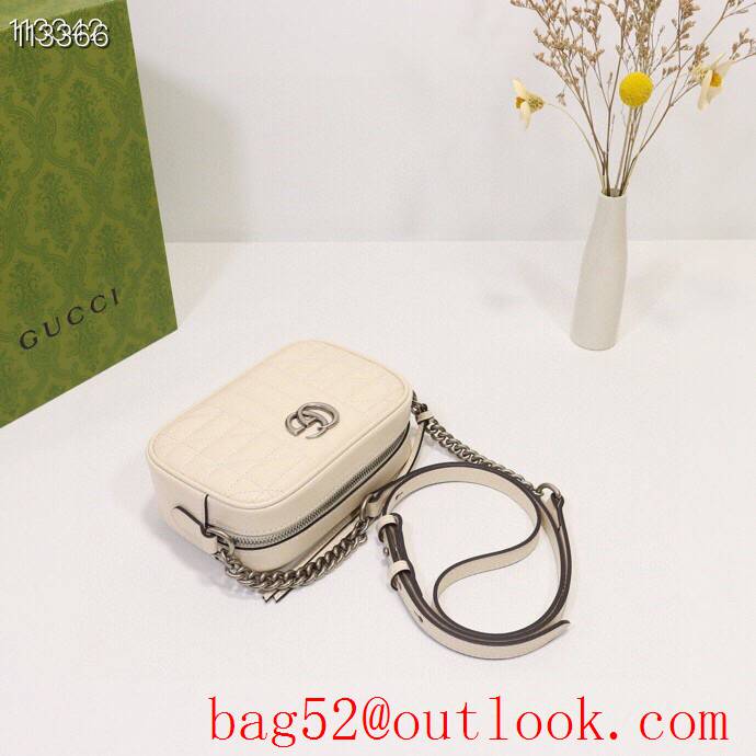 Gucci GG Marmont cream calfskin Mini Camera Bag 
