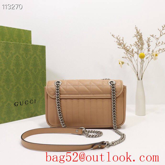Gucci GG Marmont calfskin Apricot chain Shoulder Bag
