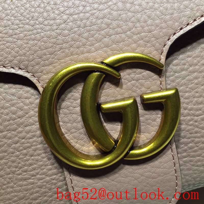 Gucci GG Marmont Medium Grained calfskin nude Shoulder Bag